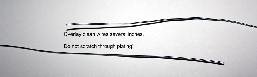 WU splice antenna overlap the wires several inches